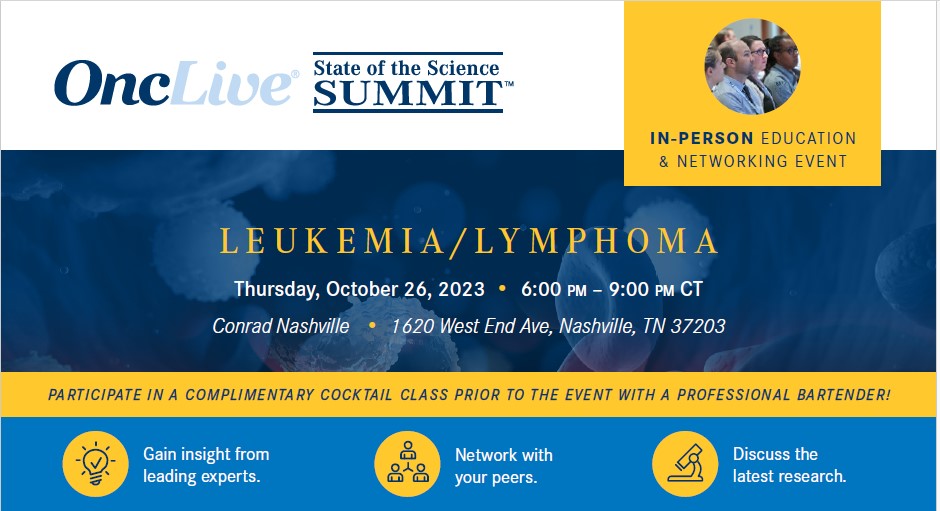 THIS THURSDAY 10/26 at 6pm in #Nashville @OncLiveSOSS on #Leukemia #Lymphoma at the Conrad! Discuss #CancerResearch and #network with peers. @VUMCDiscoveries @VUMCHemOnc @VUMC_Medicine Register now: spr.ly/6013uePPf