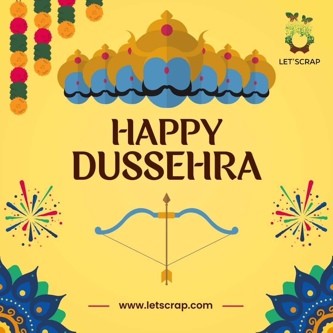 letscrap1's tweet photo. We wish all a very happy Dussehra! Let's kill the plastic and non-biodegradable demons that threaten our existence.

#happydussehra #letscrap #recycle https://t.co/FJZRDBIVOo