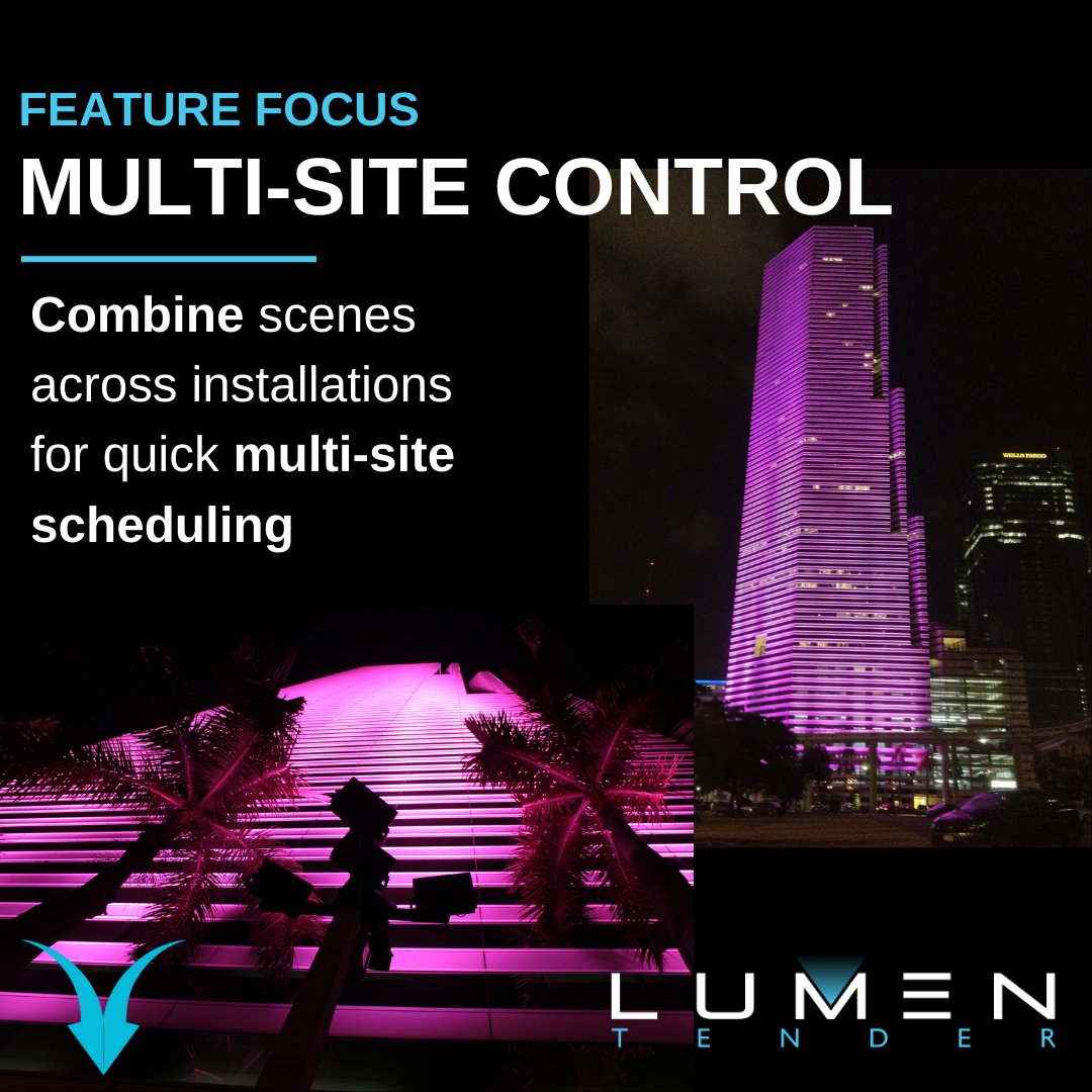 Lumentender lets you easily schedule and control multiple buildings and installations throughout a city, municipality, region, country or around the world.

Schedule a FREE DEMO today.

#Lumentender #ThisChangesEverything #Features #CityWide #LightingControls #FeatureFocus