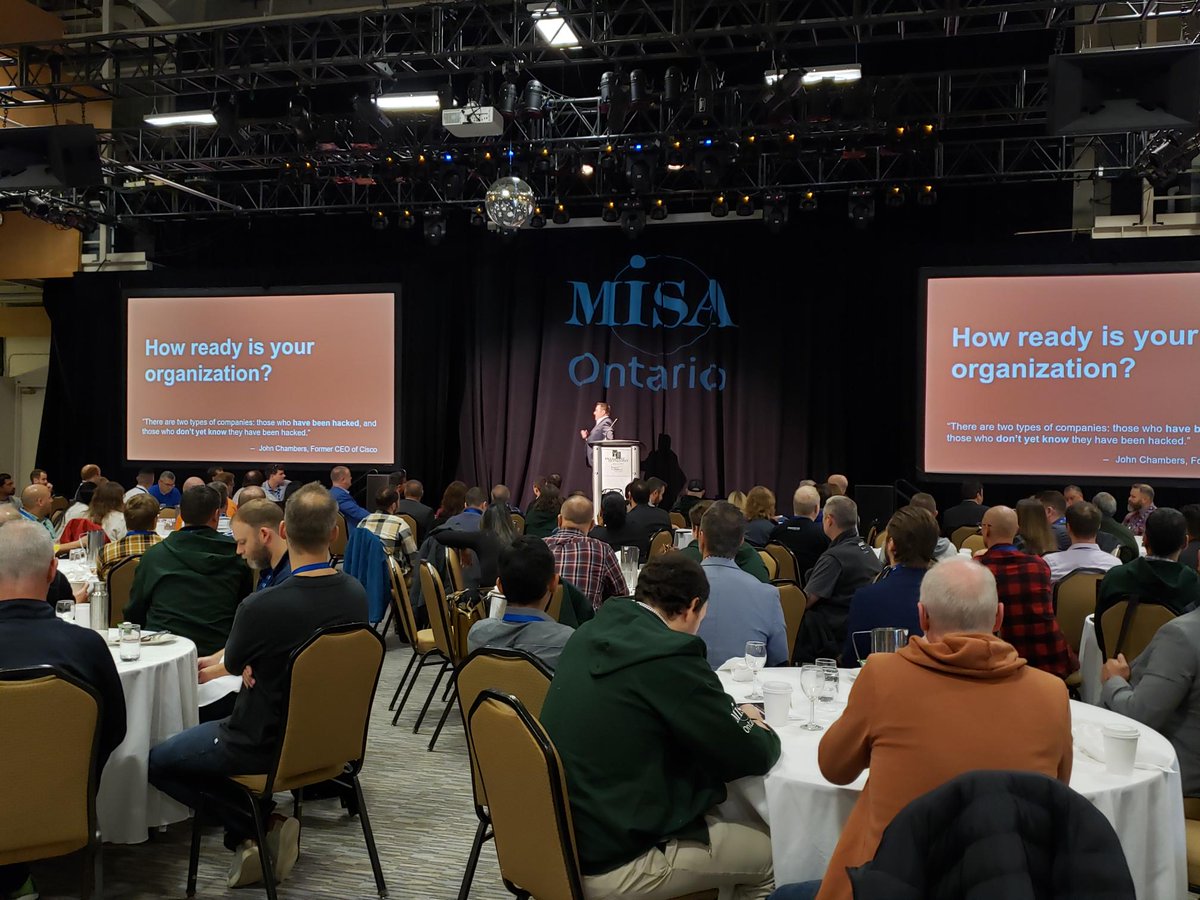 MISAOntario's tweet image. Big thanks to our opening keynote speaker, @Terrypcutler, for providing a “behind-the-scenes look” at how hackers harvest information before they attack. 

#InfoSec2023
@misaontario