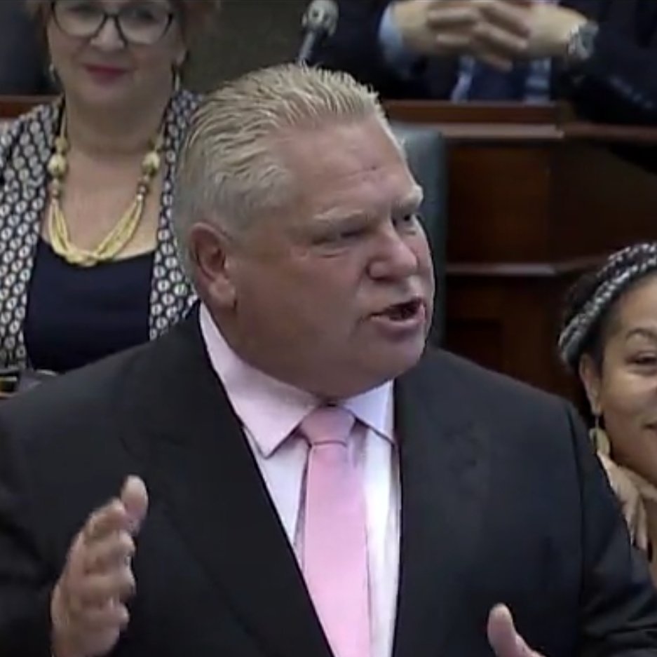 Freire1Pb's tweet photo. Arriving late and a very angry and irate Doug Ford surfaced in Question Period at Queens Park spewing and blaming the NDP for everything from homelessness, rent increases and rent evictions. Reminder, the Ford government removed rent control in Ontario after November 15, 2018. https://t.co/tvUlLihy4a