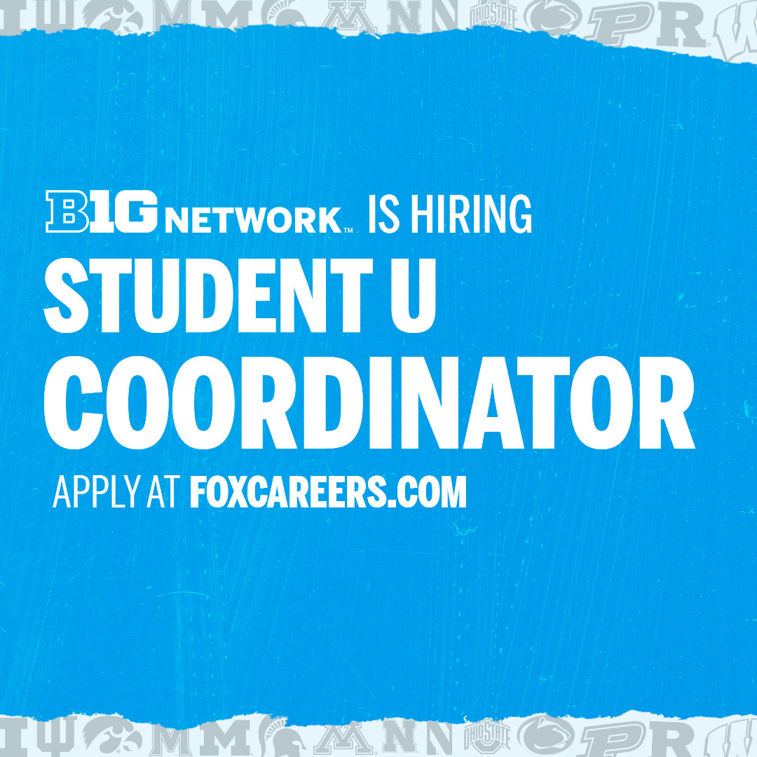 Interested in sports? Want to help develop the next generation of broadcasters?

Our StudentU team, the engine behind B1G+ is growing! Check out the StudentU Coordinator position below ⬇️
bit.ly/StudentUCoordi…
