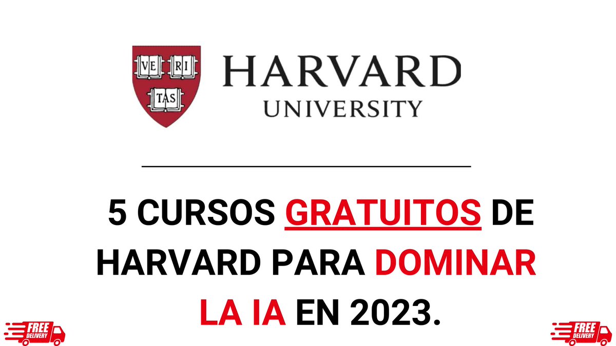 ElCopyMaster's tweet photo. Harvard ha publicado 5 cursos gratuitos sobre IA.

No es necesario pagar, solo conocer un poco el ingles.

Aquí tienes 5 cursos GRATIS de Harvard para dominar la IA en 2023.

[ Hilo ] 🧵 https://t.co/ZqvFDGq26J