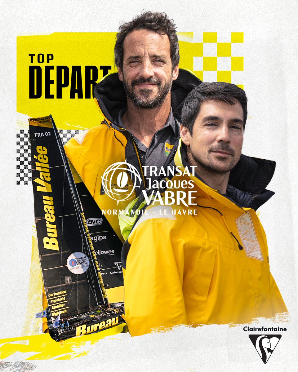 Clairefontaine (@clairefontainet) on Twitter photo 🏁TOP DÉPART de la Transat Jacques Vabre @TransatJV ⛵️
Nous sommes fiers de soutenir <a href="/LouisBurtonOff/">Louis Burton</a> et Davy Beaudart à bord de l’IMOCA <a href="/bureauvallee/">Bureau Vallee</a> sur la route du café !
🌬️ Bon vent et belle mer à nos marins!
Suivez leur course sur la cartographie : transatjacquesvabre.org 🏁TOP DÉPART de la Transat Jacques Vabre @TransatJV ⛵️
Nous sommes fiers de soutenir <a href="/LouisBurtonOff/">Louis Burton</a> et Davy Beaudart à bord de l’IMOCA <a href="/bureauvallee/">Bureau Vallee</a> sur la route du café !
🌬️ Bon vent et belle mer à nos marins!
Suivez leur course sur la cartographie : transatjacquesvabre.org