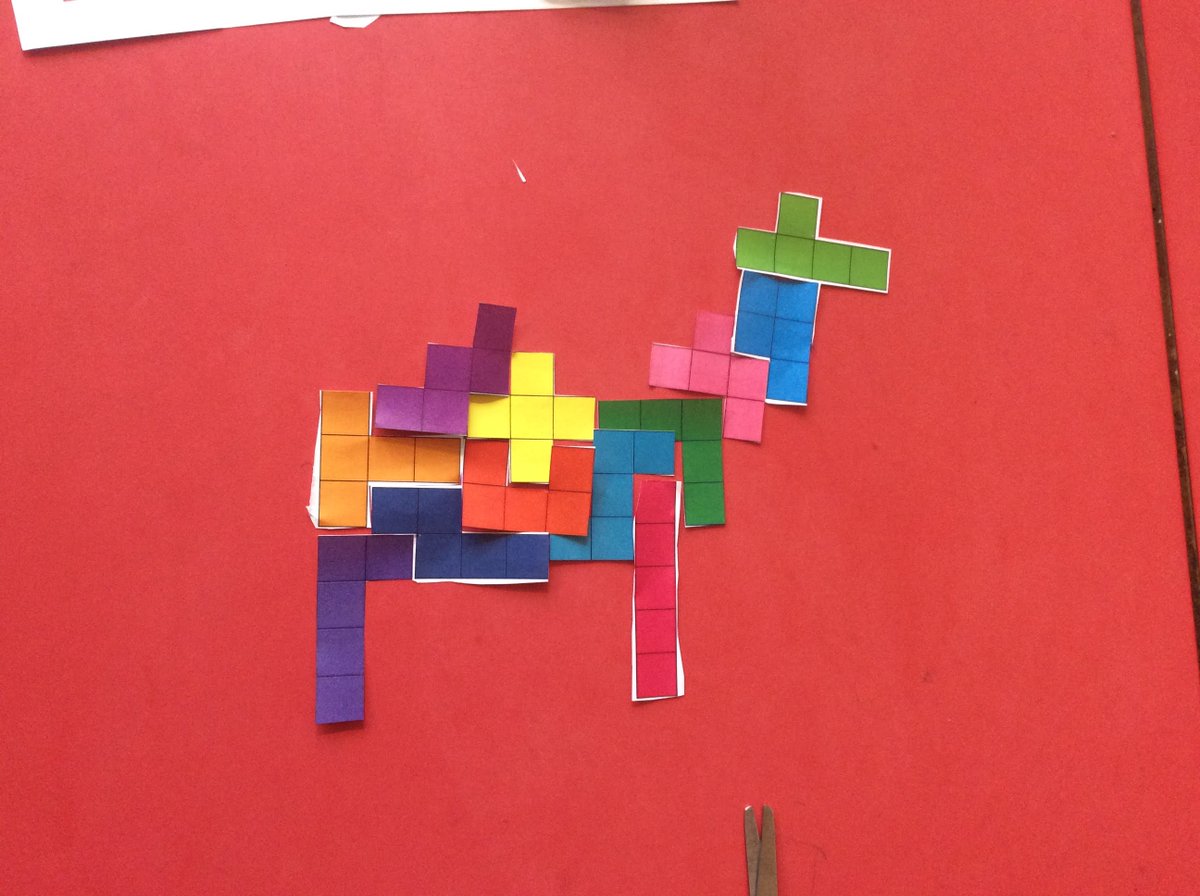EddonMrs's tweet image. A new one for Mrs Eddon! Exploring pentomino patterns in Maths this morning with the amazing Fishergate team! Can you guess the animals they made? #makemathsfun
