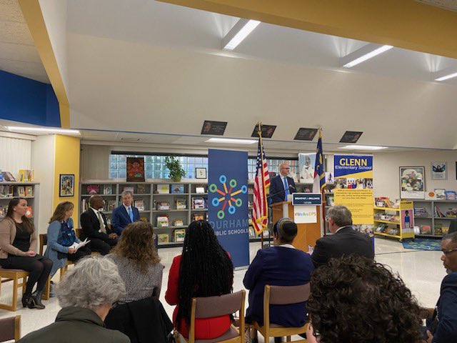 Glenn was proud to host Governor Cooper this morning for breakfast! He was able to serve students, meet teachers & share exciting news about a new initiative to expand breakfast access for students. Thank you to the Governor & the many honored guests who joined us this morning.