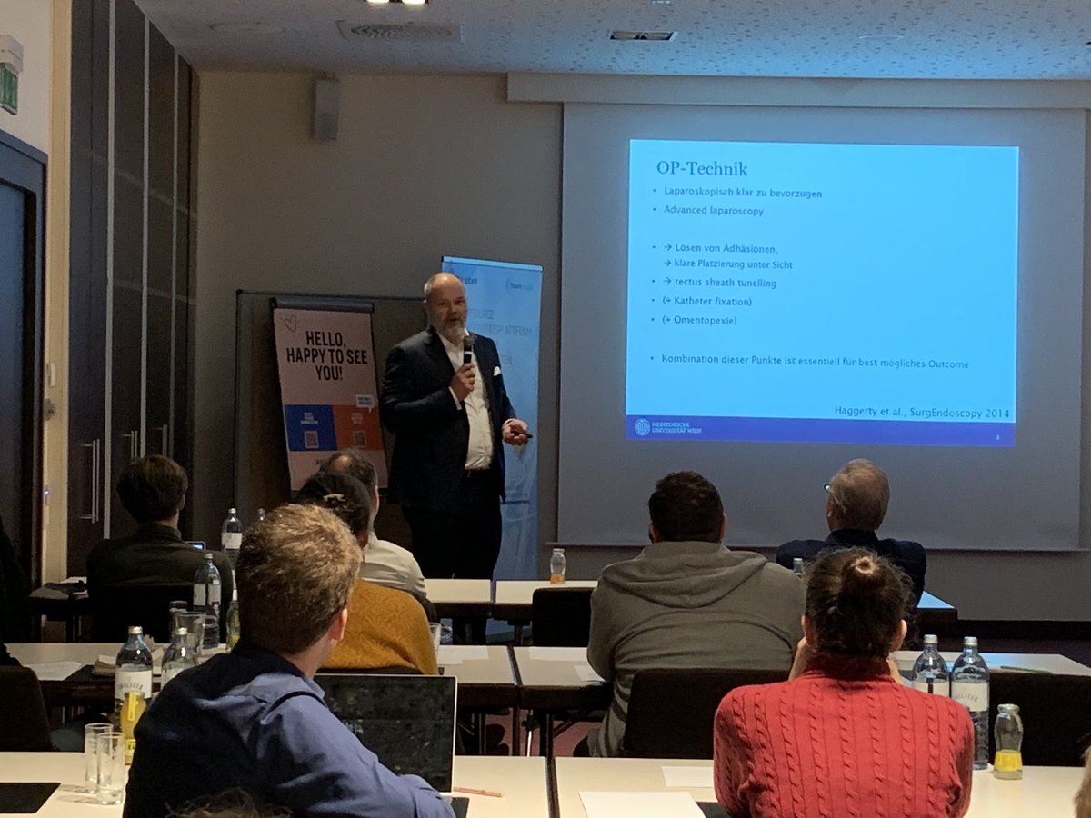 ivy742's tweet photo. Dr. Georg Györi @gygdoc is presenting the advanced #laparoscopic technique for the #PDCatheter implantation to nephrologists from Switzerland and Austria at 19th PD University in Vienna. https://t.co/L2Zf4XdrGL