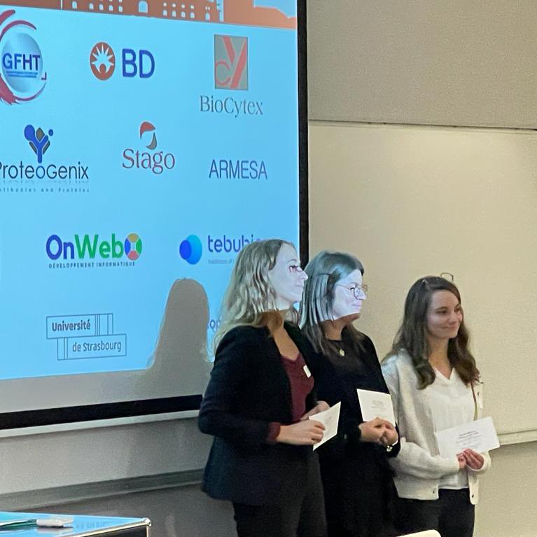 CRPP12's tweet image. 🦢10ème rencontre du club Français des plaquettes et mégacaryocytes à Strasbourg🦢: 
👏🏼Félicitations à @elisagabinaud 👏🏼qui a remporté l’un des 3 prix comm orale sur le rôle de la taline dans les troubles
plaquettaires causés par des variants de FLI-1!
@reseau_c2vn @univamu #CFPM