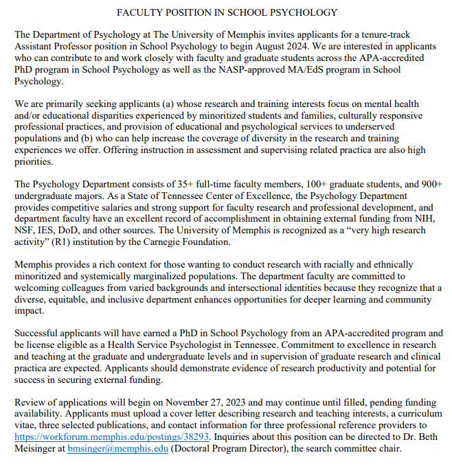 University of Memphis - Psychology Department tweet media