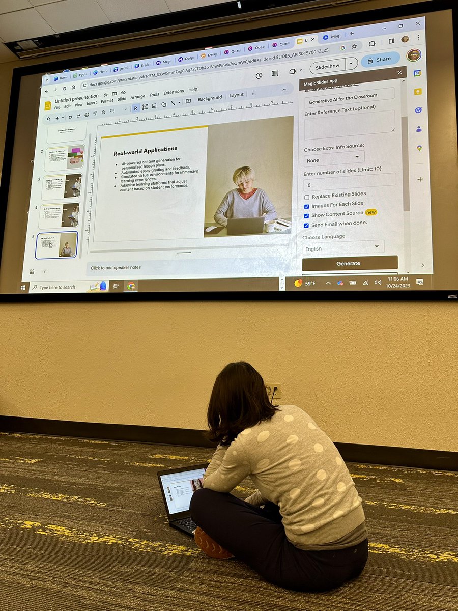 STEMcobb's tweet image. Exploring AI tools to empower teachers and support productivity. @JaimeDonally made our brains hurt. ❤️ all the creative opportunities to use AI for GOOD. #STEMCobb @ALDCobb1 #DoingDrivesLearning
