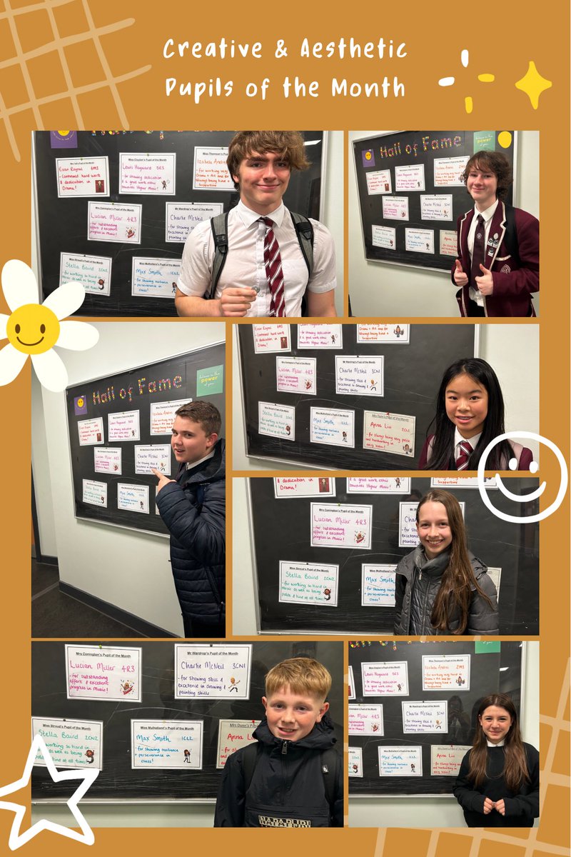 Here are just a few of our recent superstars who have worked incredibly hard to win the Creative &amp; Aesthetic Pupil of the Month award! Congratulations everyone ✨
<a href="/FHSCreativeArts/">FHS Creative Arts</a>  <a href="/FHS_Success/">FHSCelebrateSuccess</a> 
#weareFHS