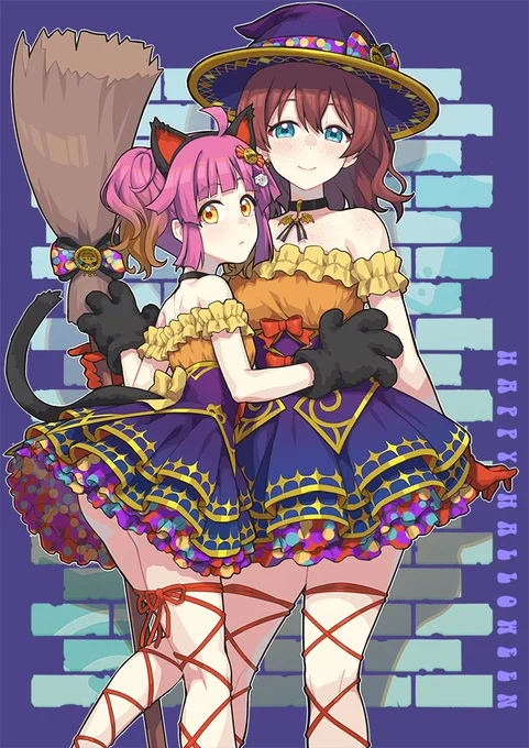 ハロウィーンの絵、間に合わなさそうなので先に去年のやつを再掲します