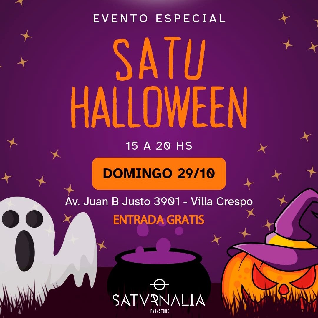 SaturnaliaArg's tweet photo. Planazos de fin de semana de Halloween en Saturnalia! 🎃 K-lloween el sábado y Spooky movies el domingo 👻 https://t.co/O8sgGkb7hH