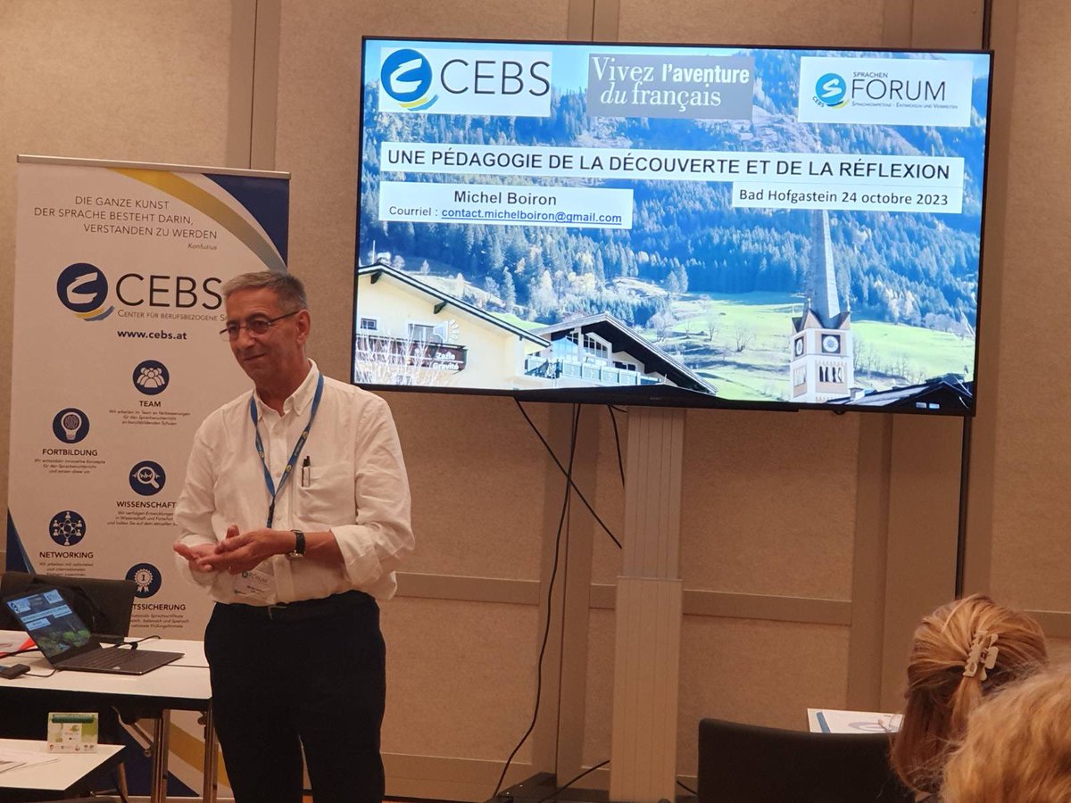 CebsAustria's tweet photo. The afternoon sessions were filled with highly motivating ideas for the language classroom.

Merci @cavilamvichy Michel Boiron
Thank you @IanMcM 
Grazie @MarcoBenini 
Muchas gracias: Manuela Mena Octavio https://t.co/fGEM1UEpnd