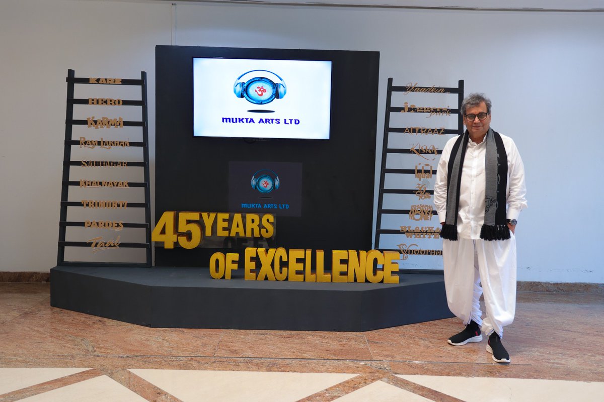 Mukta Arts celebrates 45 years of excellence today! Congratulations to the Mukta Arts family! We extend our heartfelt thanks to all those who have been a part of this remarkable journey.