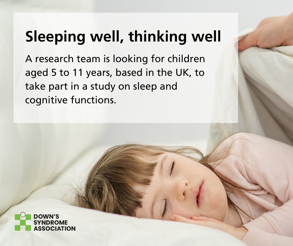 Down's Syndrome Association (@dsainfo) on Twitter photo A team from Regent's University London <a href="/regentsuni/">Regent's University London</a> is looking for children aged 5 to 11 years old, based in the UK, to take part in a study on sleep and cognitive functions.
You can find out more about the study here: loom.ly/po5MZyU #Research A team from Regent's University London <a href="/regentsuni/">Regent's University London</a> is looking for children aged 5 to 11 years old, based in the UK, to take part in a study on sleep and cognitive functions.
You can find out more about the study here: loom.ly/po5MZyU #Research