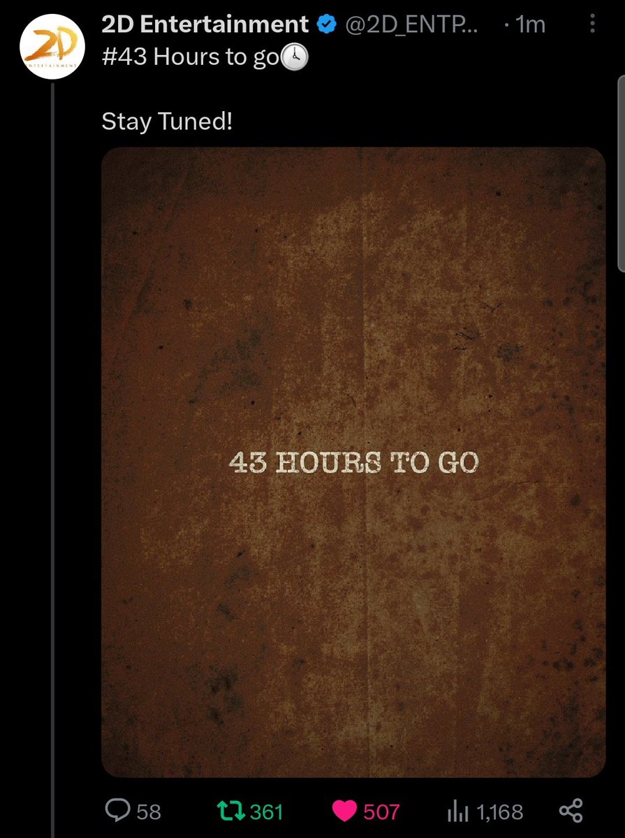 Suriyafansrages's tweet photo. #Suriya43 Announcement in 43 Hours 🔥🔥📈🔥

 HOW MUCH  HYPED FOR THIS ??? https://t.co/X58cYttl4y