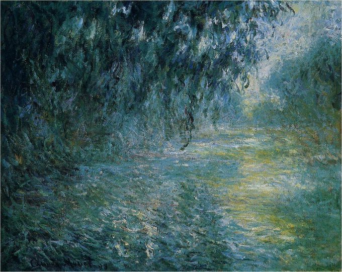 Claude #MONET, 'MORNING ON THE SEINE IN THE RAIN' 1898 #ilovemonet #art #iloveart #ArtLovers #rain
