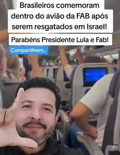 Com BOZO avião da FAB levava cocaína pra Espanha. Com LULA avião da FAB resgata brasileiros de Israel.