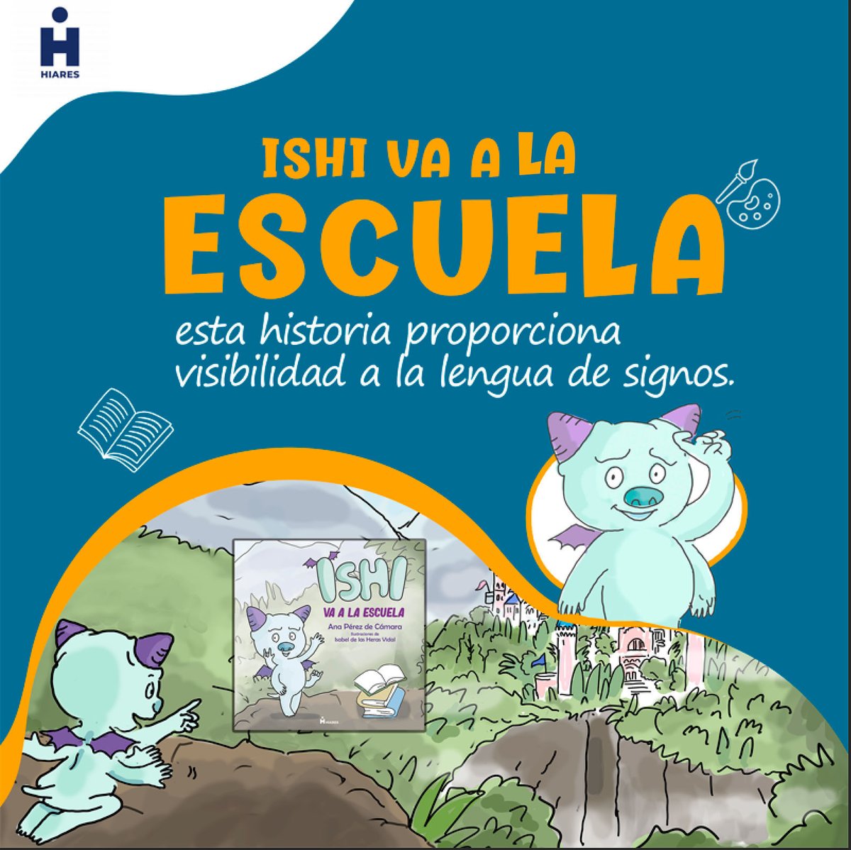 esta historia proporciona visibilidad a la lengua de signos. La maestra Ana Pérez de Cámara y la ilustradora Isa de las Heras, muy conocida por sus cómics de «La oreja voladora», dan vida a Ishi, una simpática gárgola que se enfrentará a un gran desafío.
hiarestienda.com/es/novedades-h…
