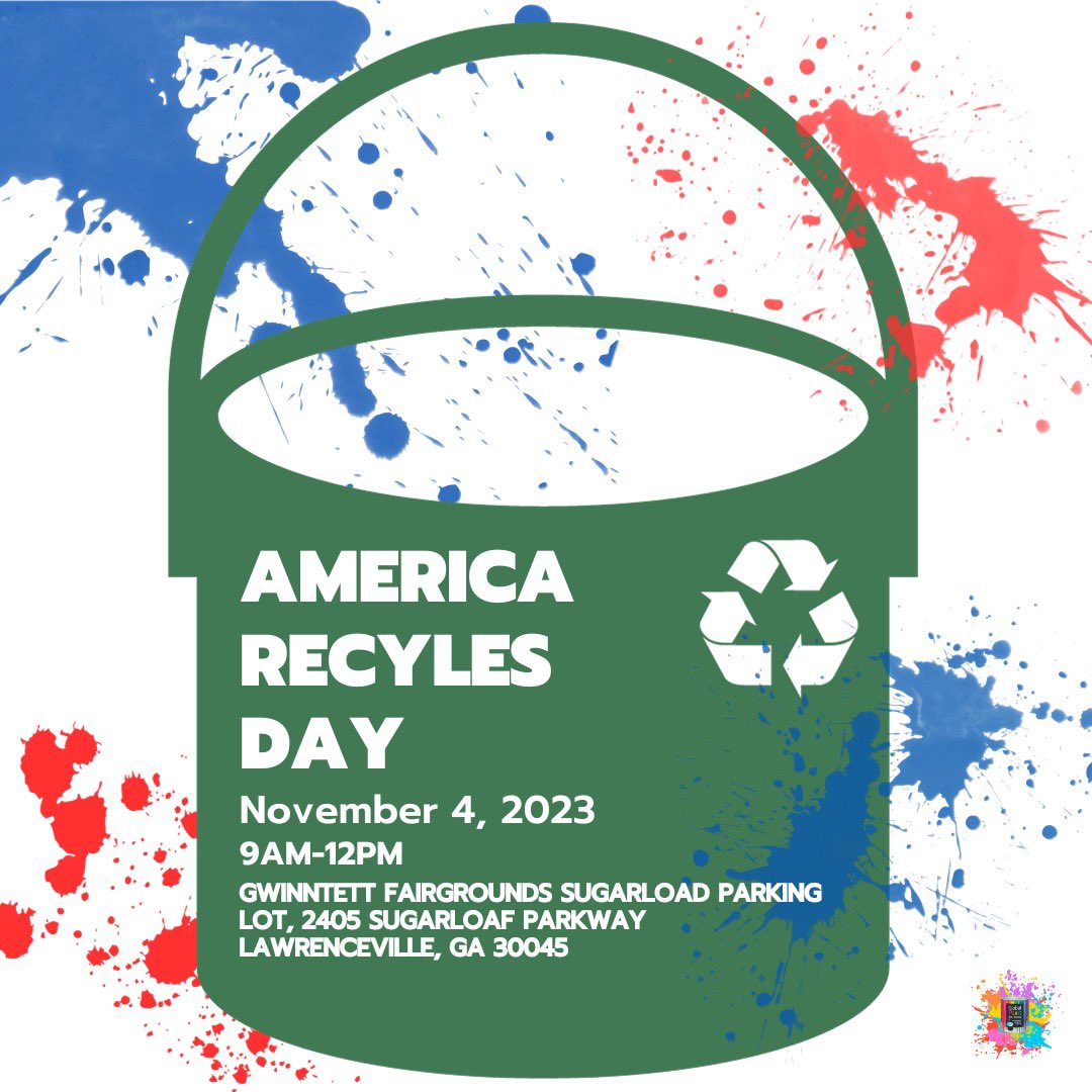 ❗️We are 11 days away from our 12th annual America Recycles Day celebration❗️
 
🌍Please join us on Saturday November 4, 2023 from 9AM-12PM🌍

#globalpaintforcharity
