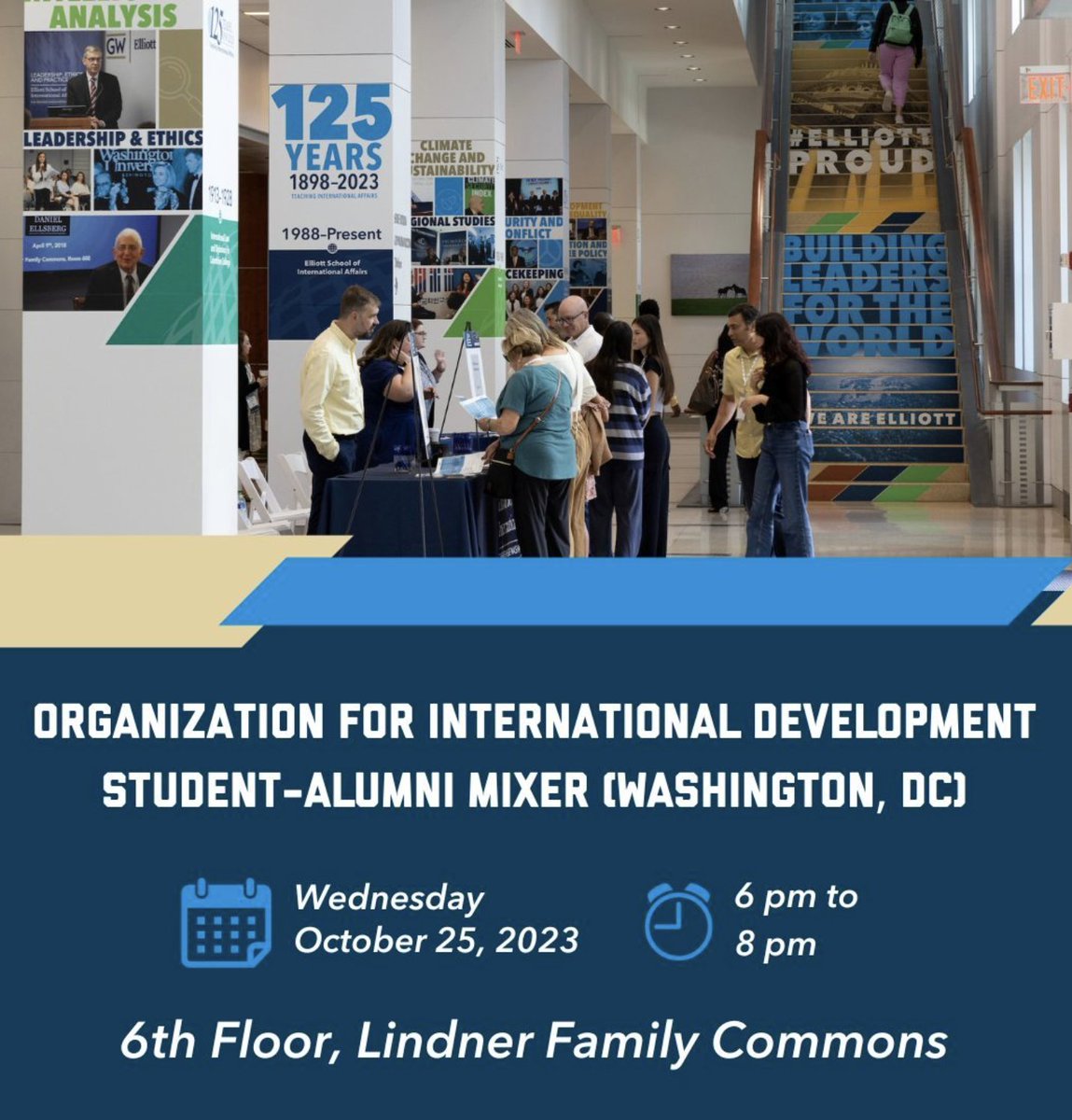 Join us tomorrow for a mixer with Organization for International Development to network and learn from alumni of IDS! 

RSVP: connect.gwu.edu/site/Calendar?…