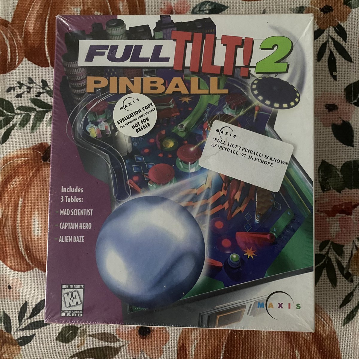 DetectingRetro's tweet image. An exciting addition to my Maxis #bigboxpcgames collection! It’s a sealed evaluation copy of Full Tilt Pinball 2 #RETROGAMING