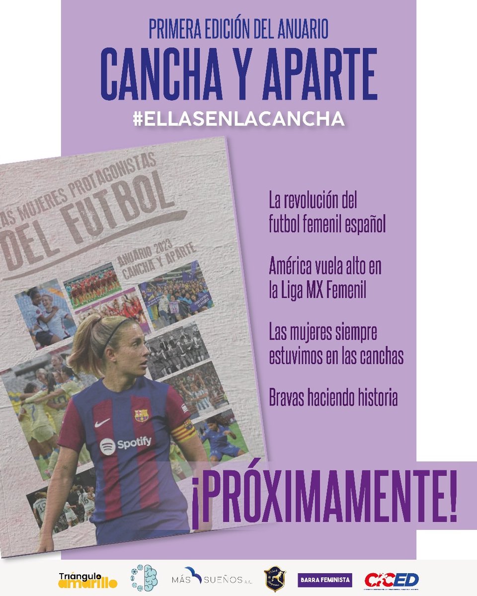 CanchayAparte's tweet photo. No se olviden que este año estrenamos publicación 😎
En los próximos días les daremos más detalles sobre cómo podrán adquirir nuestro primer Anuario Cancha y Aparte 🔥🔥🔥
#CICED @ClubLagunaFem @MasSuenosAC @barrafeminista #InstitutoNeurocienciasDelDeporte #TriánguloAmarillo https://t.co/2AasBtDLSe