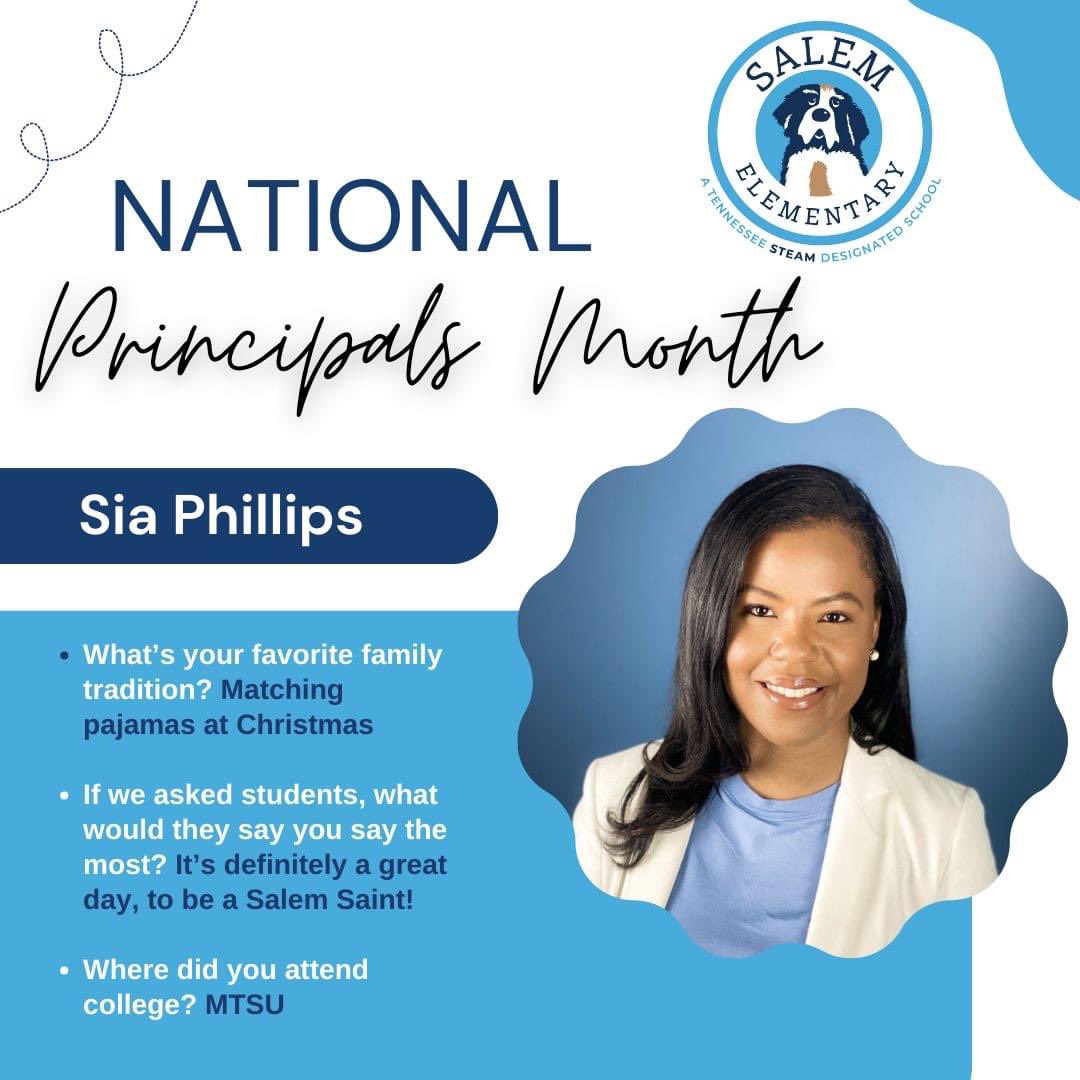 MCScommunicates's tweet photo. Today we spotlight two fantastic principals. Tiffany Strevel is the Principal at Black Fox Elementary and Sia Phillips is the Principal at Salem Elementary. Thank you both for all you do for MCS!
#NationalPrincipalsMonth https://t.co/2bdVM3qcPq