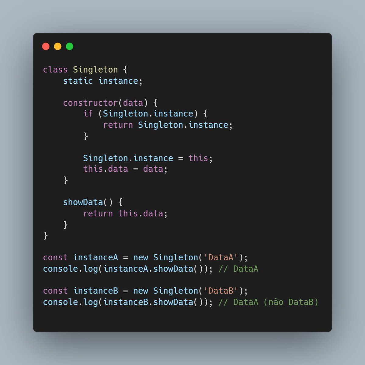 samsantosb's tweet image. Seguindo a onda de ontem... 5 Design patterns brevemente explicados e abordados com Classes e com Funções (São exemplos simples, mas ajudam a mostrar que da pra chegar lá de varias formas)
1)Singleton        
🪡🎣🪢👾🎮🧵😈😎 (+)