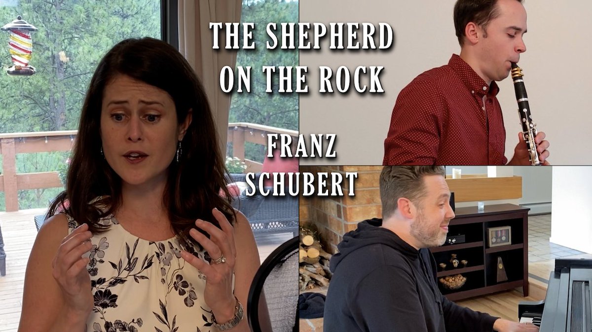 maestromitchell's tweet photo. Join @MitchellSoprano, clarinetist Jason Shafer, and me as we remember #FranzSchubert on the anniversary of his passing (1828) with our Colorado-inspired recording of 'The Shepherd on the Rock.'

WATCH 👉 https://t.co/kXLcqGZPg7 https://t.co/REAiPYiczf