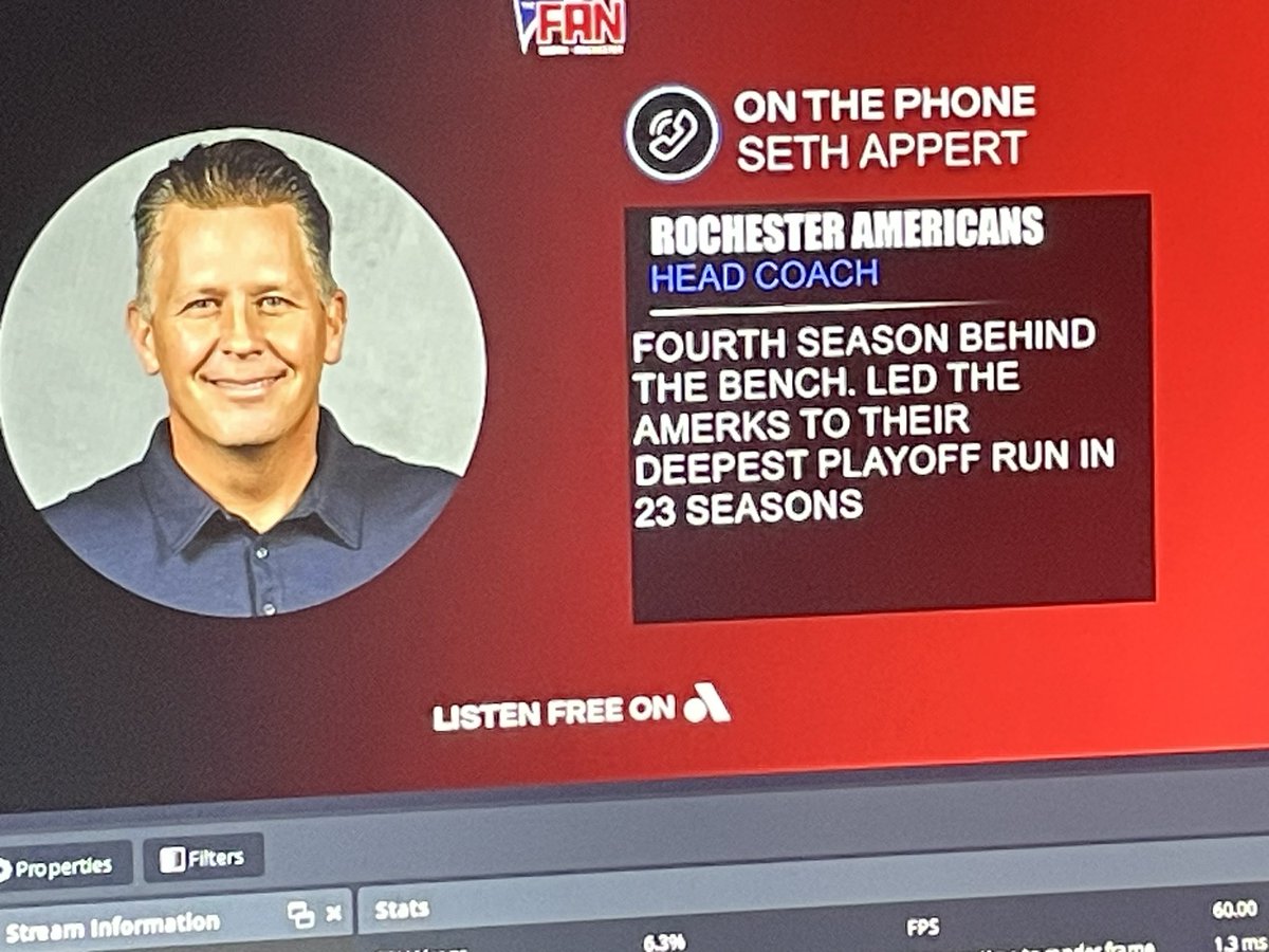 GeneBattaglia's tweet image. .@AmerksHockey head coach Seth Appert joins us now! @TheFanRochester