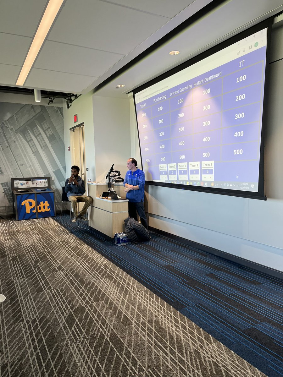 Hosted the first Jeopardy with the Business Office today and had a great turnout!  Thanks to everyone from <a href="/Pitt_ATHLETICS/">Pitt Panthers</a> who came and participated. Also, congrats to team four who won!  H2P!!!