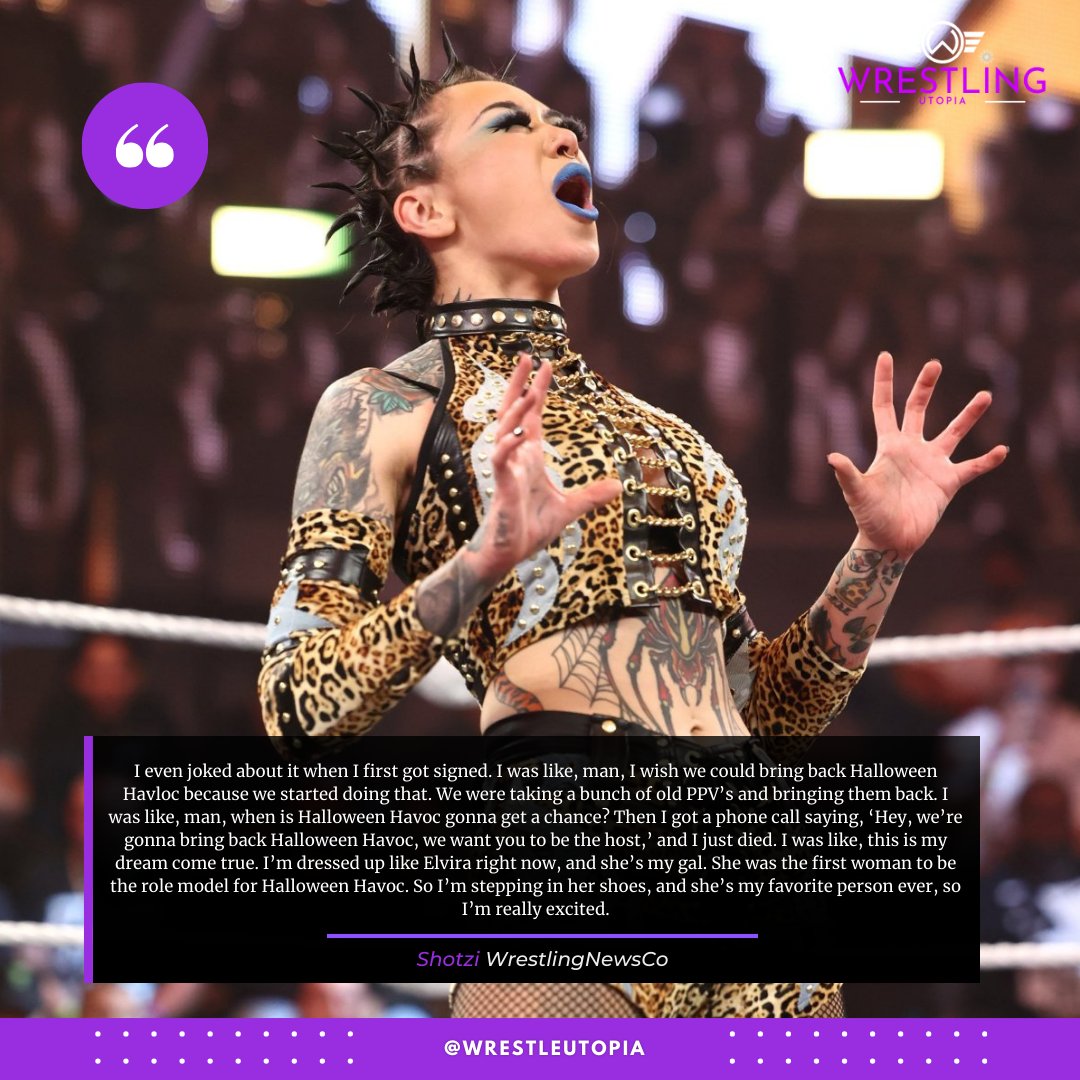 WrestleUtopia's tweet photo. Shotzi on hosting #HalloweenHavoc

#WWENXT https://t.co/VQR6EIVpJj