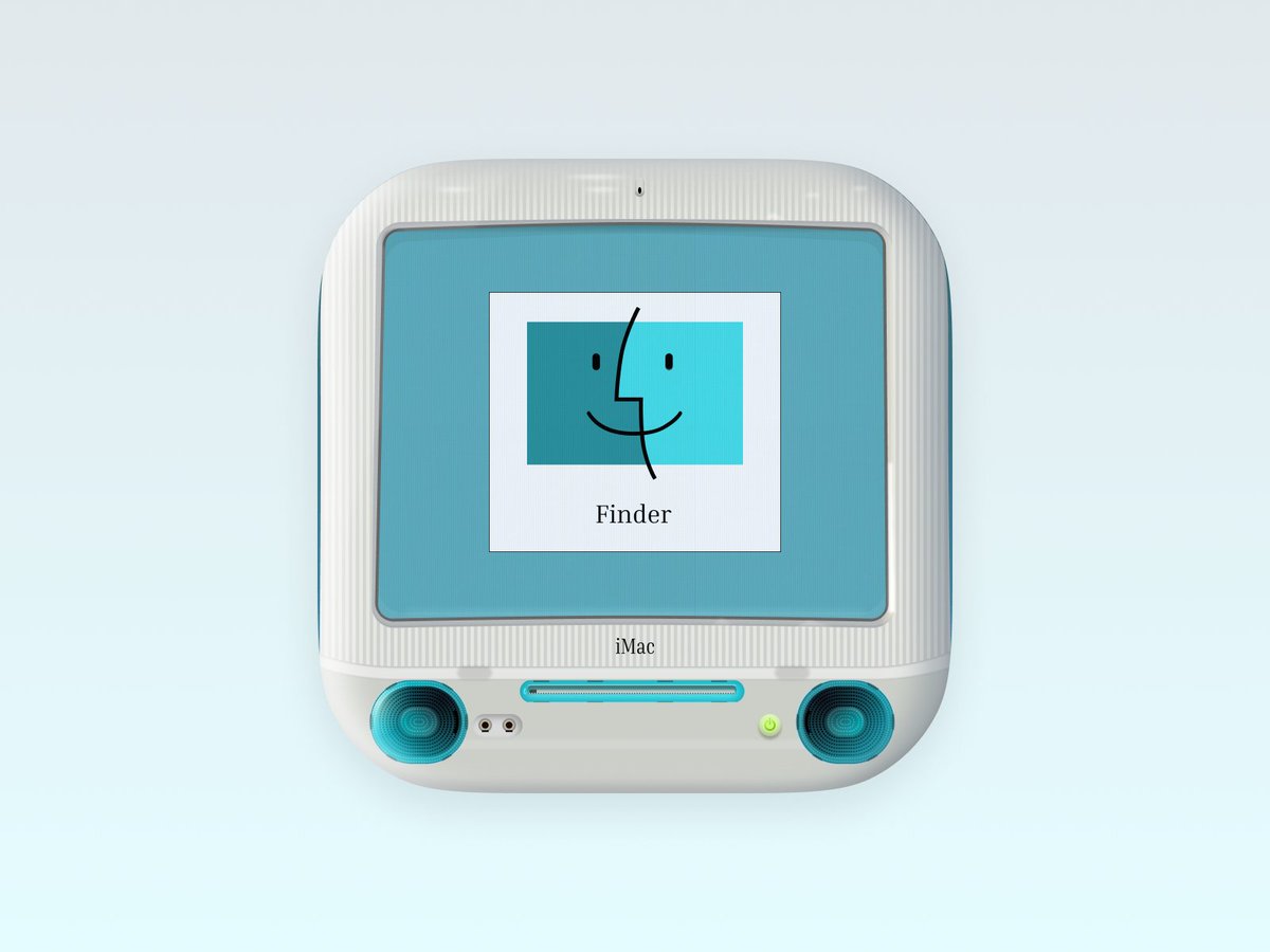 DailyUI's tweet photo. The original Apple iMac G3 in Bondi Blue
first released in 1998...

Remade as an App icon by @eddydsn 

🩵 🖥️ 🩵 https://t.co/pFn2CZ0NZC