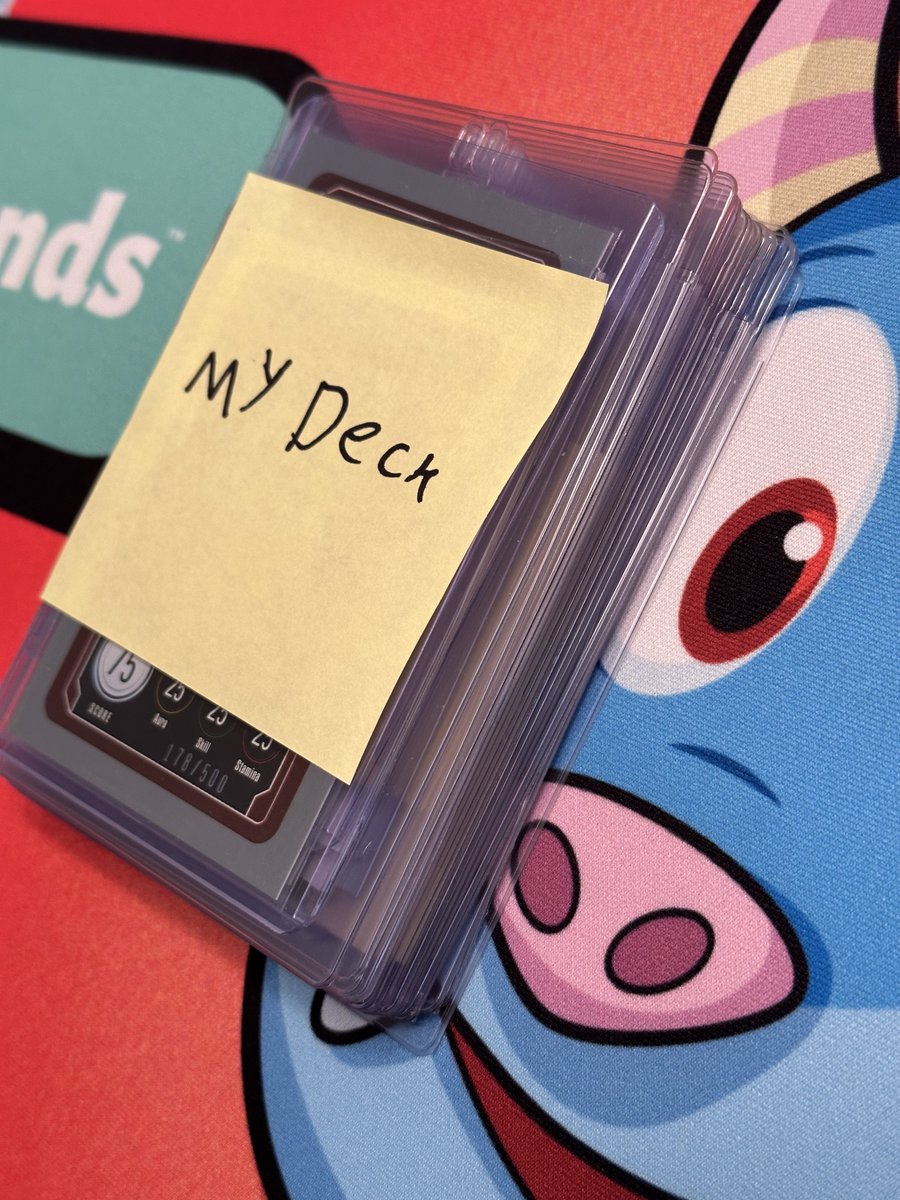 Soderdogg's tweet photo. Tournament ready ππΌ My #CompeteAndCollect deck is finally complete.
@VeeFriendsCards
@veefriends
@garyvee
(Ps donβt judge my handwriting ππ
) https://t.co/YzYHWWpkV0