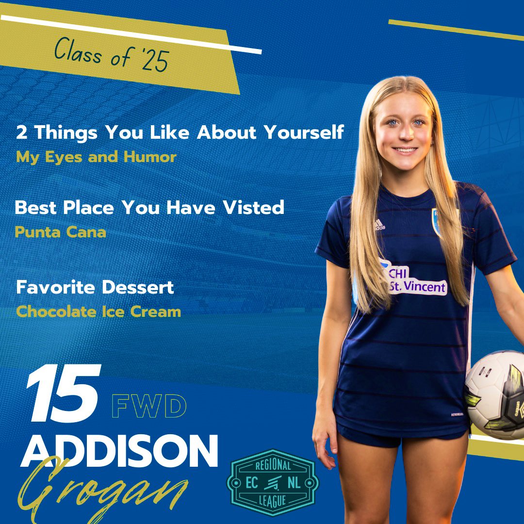 Arkansas Rising 07G ECNL-RL (@ar_rising07g) on Twitter photo Introducing Addison, AKA Froggie. Though she is small in stature, she is quick, dynamic, and surprisingly mighty, she adeptly runs at defenders, displaying resilience and determination. She also possesses a knack for being in the right place at the right time.
<a href="/addison__grogan/">Addison Grogan</a> Introducing Addison, AKA Froggie. Though she is small in stature, she is quick, dynamic, and surprisingly mighty, she adeptly runs at defenders, displaying resilience and determination. She also possesses a knack for being in the right place at the right time.
<a href="/addison__grogan/">Addison Grogan</a>