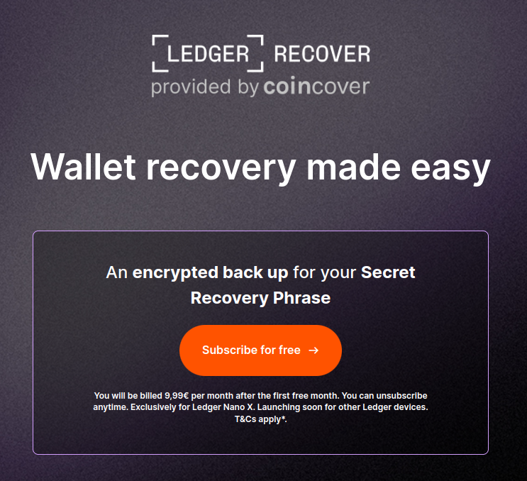 Give up control of your funds to third parties for only 9,99€ per month