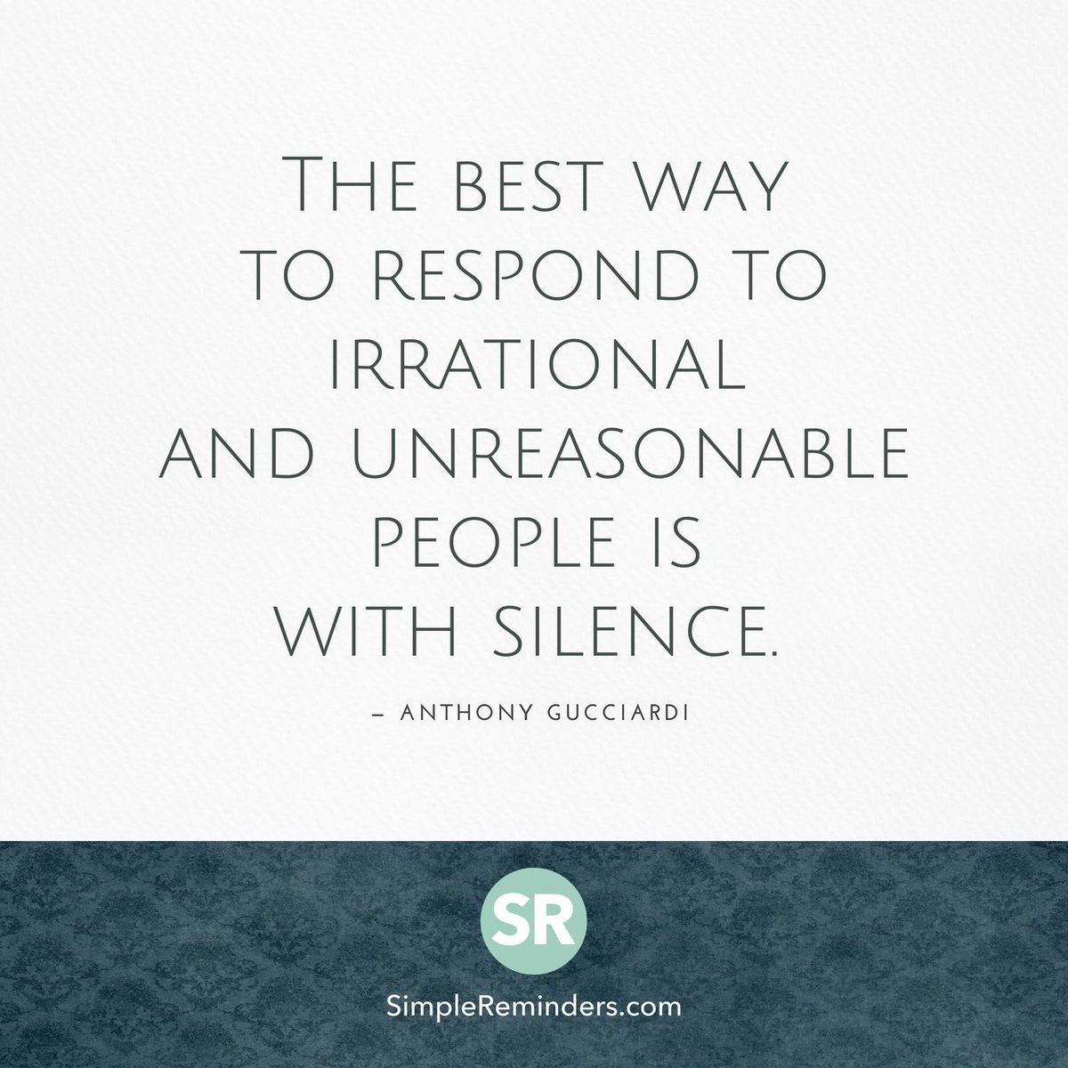 JENNRAES23's tweet image. "The best way to respond to irrational and unreasonable people is with silence"
#Subtweet