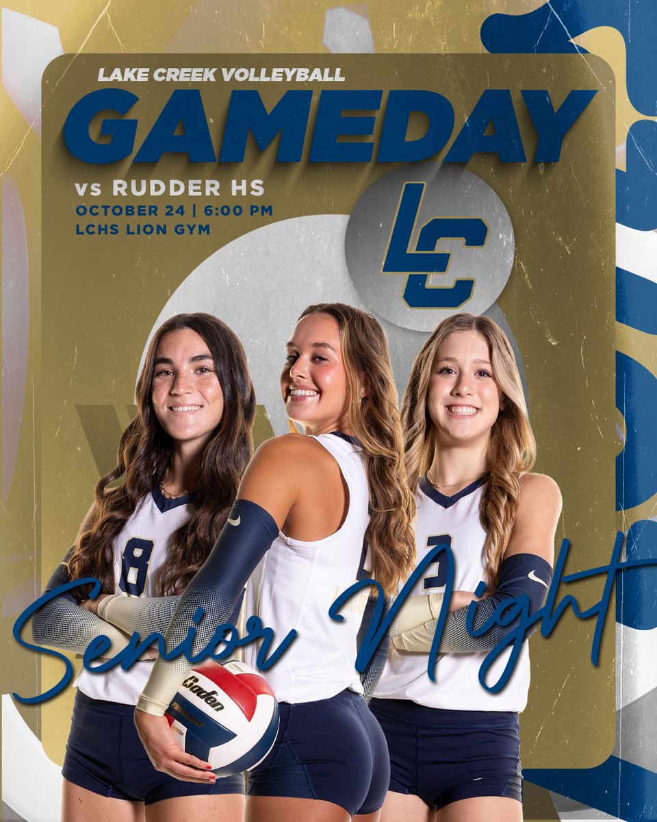 Lake Creek Volleyball Club (@lakecreekvbclub) on Twitter photo SENIOR NIGHT! Your Lake Creek Lions (<a href="/lakecreekvb/">Lake Creek Volleyball</a>) take on the Rudder Raiders (@ruddervball) tonight at home. Match times: Sub-Varsity 5 PM & Varsity 6 PM. Let's go Lions 🦁🏐 <a href="/LakeCreekHS/">Lake Creek High School</a> <a href="/ConroeSports/">The Courier Sports</a> SENIOR NIGHT! Your Lake Creek Lions (<a href="/lakecreekvb/">Lake Creek Volleyball</a>) take on the Rudder Raiders (@ruddervball) tonight at home. Match times: Sub-Varsity 5 PM & Varsity 6 PM. Let's go Lions 🦁🏐 <a href="/LakeCreekHS/">Lake Creek High School</a> <a href="/ConroeSports/">The Courier Sports</a>