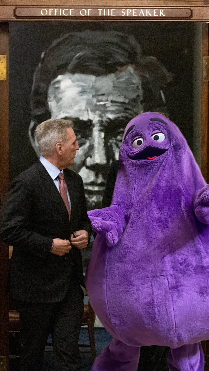 BREAKING— Grimace announces he is running for Speaker of the House