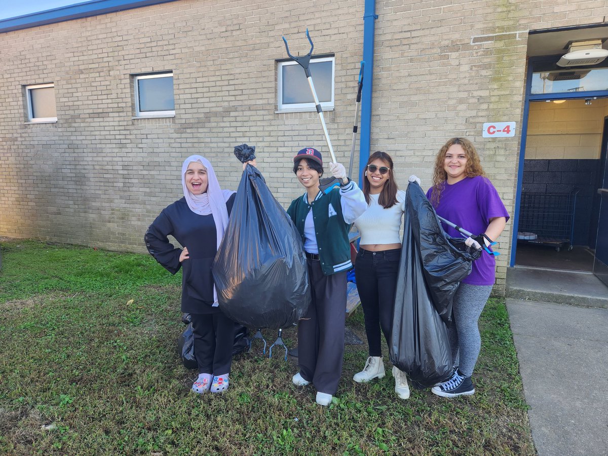 Eco Club is cleaning up our campus! #dhspatriotpride