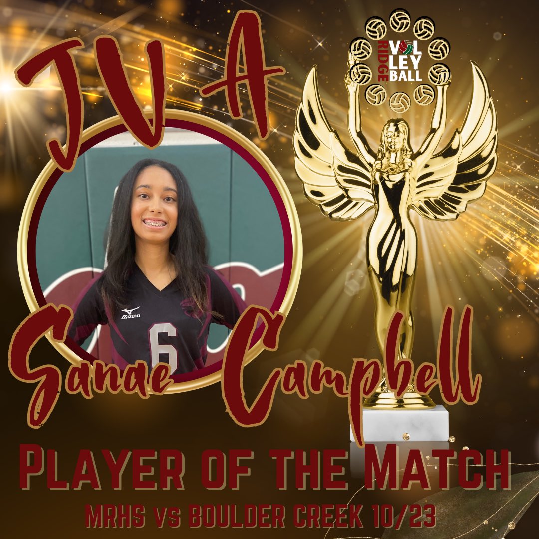 Congratulations Sanae!!! Your effort and hustle helped lead your team to a great win over Boulder!!! Great job Sanae!!