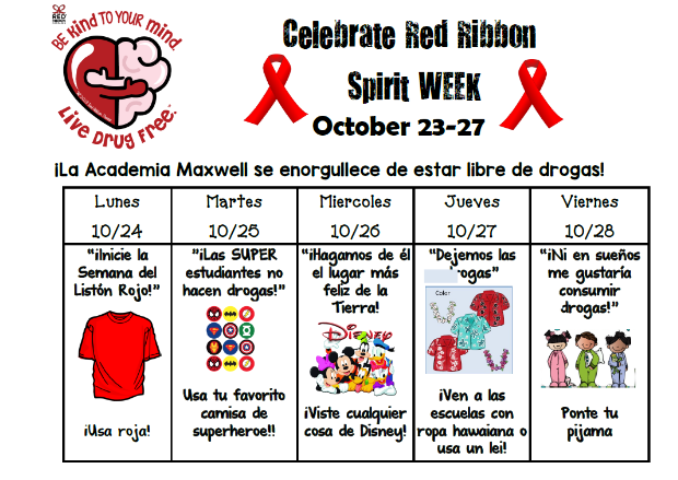 Maxwell_IB's tweet photo. Please help us show our theme: "Be kind to your mind. Live drug free." Each day is a different spirit day to show our spirit! https://t.co/oAVSOAOpNd