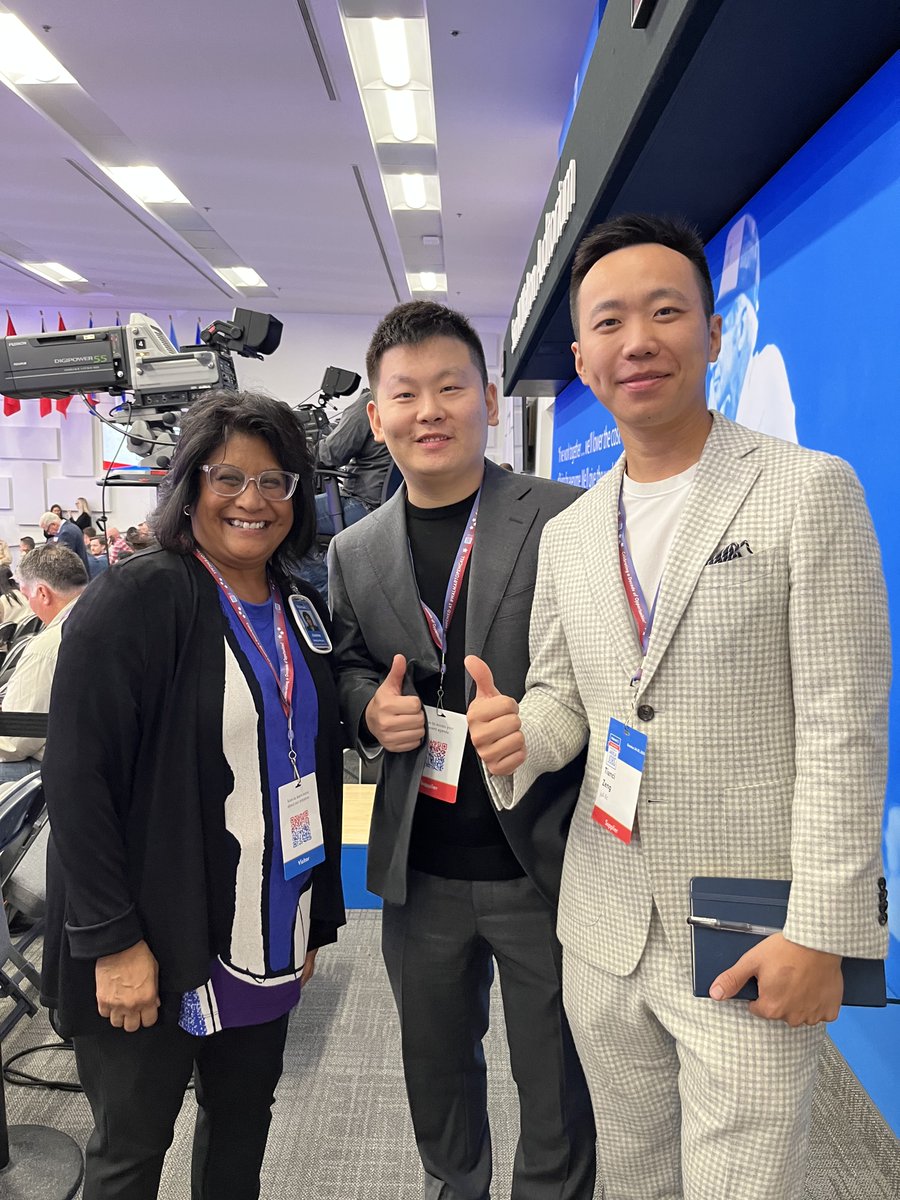 <a href="/Walmart/">Walmart</a> leader <a href="/JoanneTheLola/">Joanne Tabellija-Murphy</a> poses with #JuliLLC, a producer of flags and based in Fullerton, Calif.  Jet Li (center) is a #veteran and is excited to be a part of #WalmartOpenCall.  Pitching begins tomorrow!  Good luck to all of the small businesses!