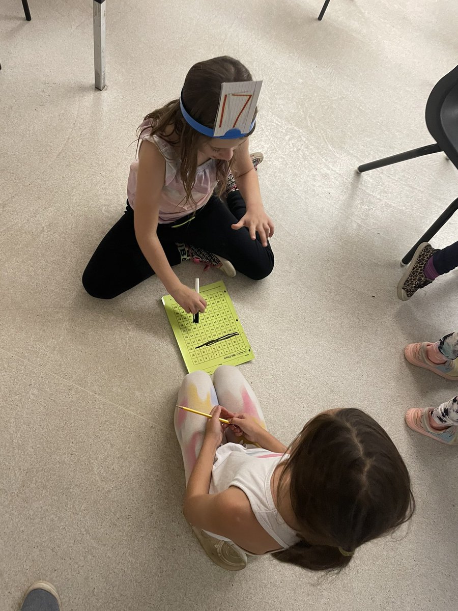 A fun game of Hedbanz only with a math twist. Students had 10 guesses to figure out their mystery number. So many laughs in class with this game! @StJoesActon