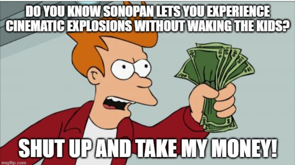 When you find out #SONOpan allows blockbuster boom without the kiddo’s bedtime bust… 🎥💥 'So I can experience cinematic explosions AND the kids stay asleep? Shut up and take my money, SONOpan!' 🤑💤

#soundproof #soundproofing #noisecontrol