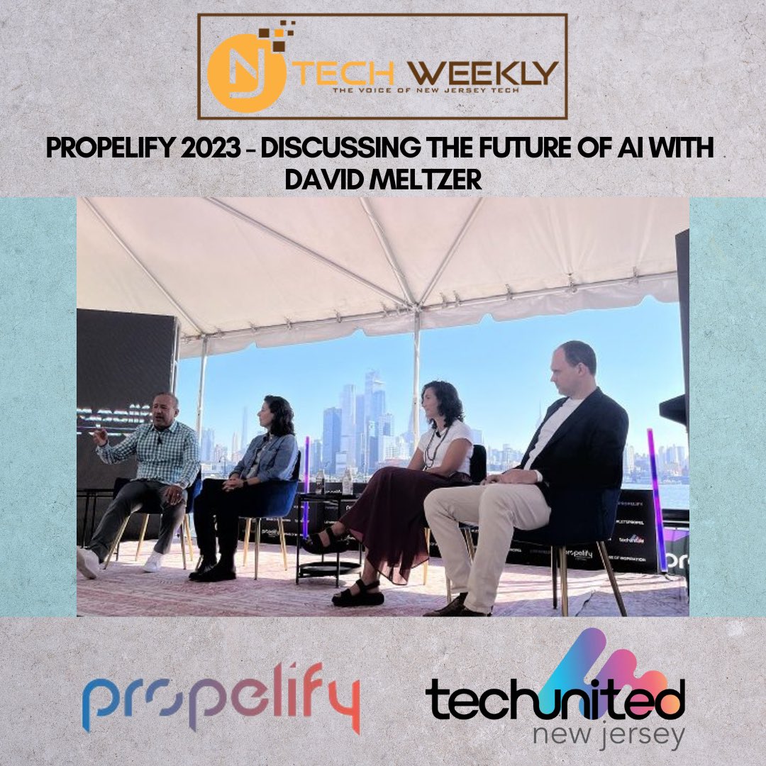 Did we see you at Propelify 2023? This year’s was all about the topic of #ai with speaker, author, and entrepreneur David Meltzer moderating a fantastic panel title 'AI is your servant, not your master'. 

njtechweekly.com/propelify-2023…

#socialwisepr 
#letspropel #innovationfesival