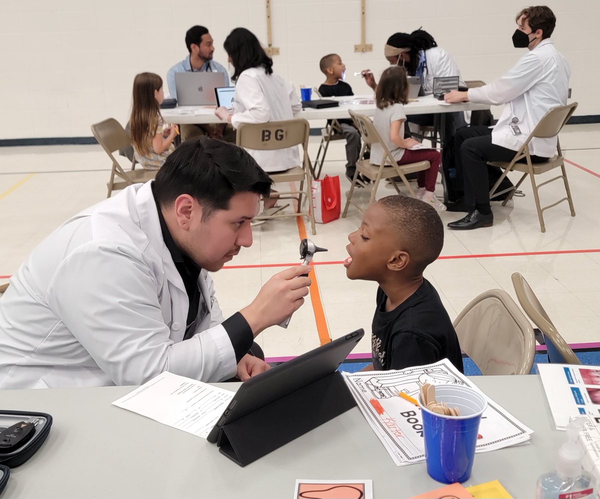 @RQSWestridge Elementary students are staying healthy, with free physical, dental, and vision assessments thanks to a partnership with the @KansasCityU's annual @Score1forHealth preventive health program that provides free, in-school health screenings for elementary-aged children