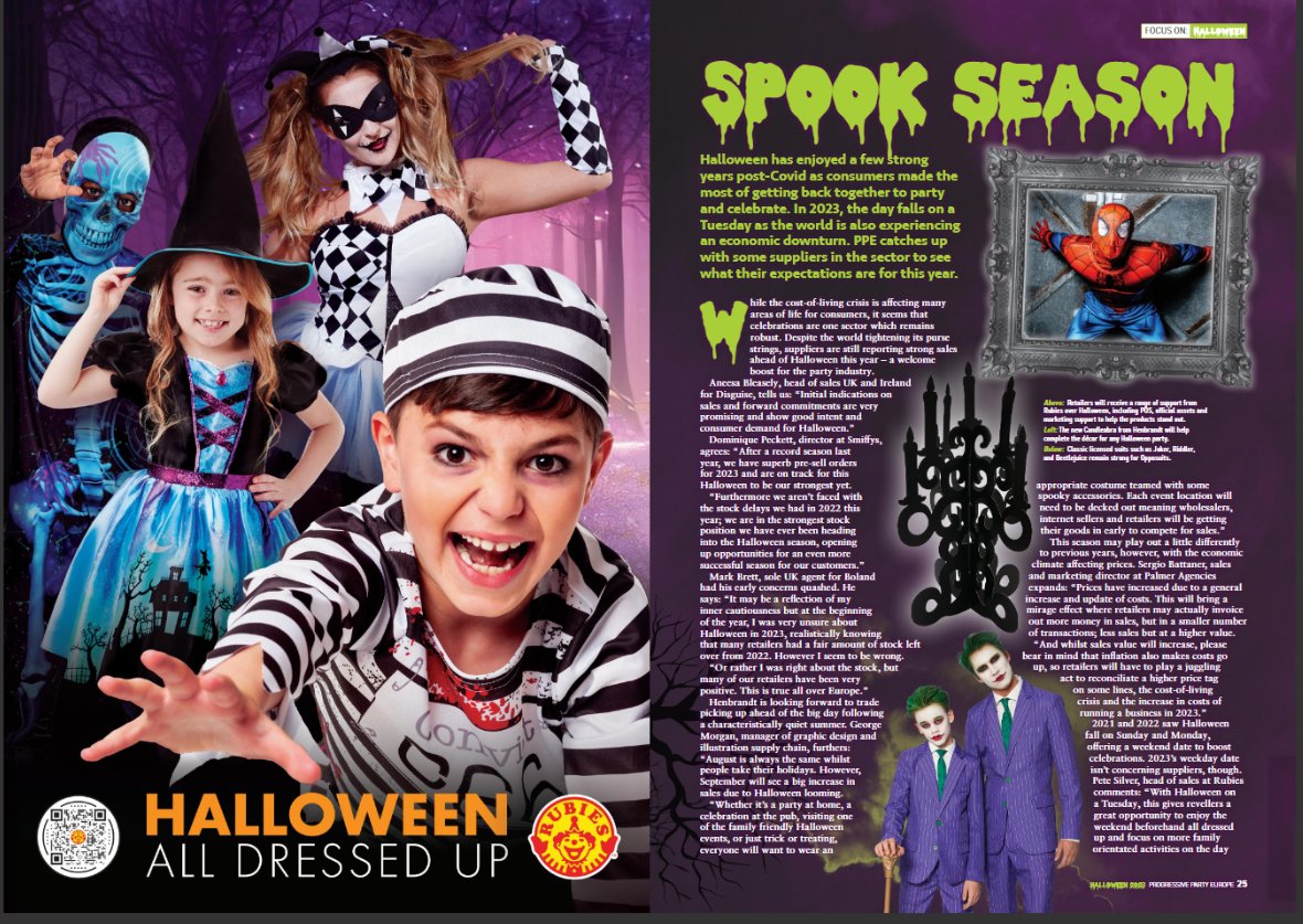 PartyWorldwide.net / Progressive Party (@prog_party_eu) on Twitter photo It's #SpookySeason!
#Halloween2023 predictions
link to whole article:
bit.ly/3Fyov1z
#fancydress #costume #halloween
<a href="/SmiffysUK/">Smiffys</a> #henbrandt <a href="/OppoSuits/">OppoSuits</a> #boland <a href="/DisguiseInc/">Disguise, Inc.</a> <a href="/palmeragencies/">Palmer Agencies - Win the Party!</a> <a href="/hootyballoo/">Hootyballoo</a> <a href="/Rubies_UK/">Rubie's UK Ltd</a> <a href="/RubiesCostumeCo/">Rubies II</a> It's #SpookySeason!
#Halloween2023 predictions
link to whole article:
bit.ly/3Fyov1z
#fancydress #costume #halloween
<a href="/SmiffysUK/">Smiffys</a> #henbrandt <a href="/OppoSuits/">OppoSuits</a> #boland <a href="/DisguiseInc/">Disguise, Inc.</a> <a href="/palmeragencies/">Palmer Agencies - Win the Party!</a> <a href="/hootyballoo/">Hootyballoo</a> <a href="/Rubies_UK/">Rubie's UK Ltd</a> <a href="/RubiesCostumeCo/">Rubies II</a>